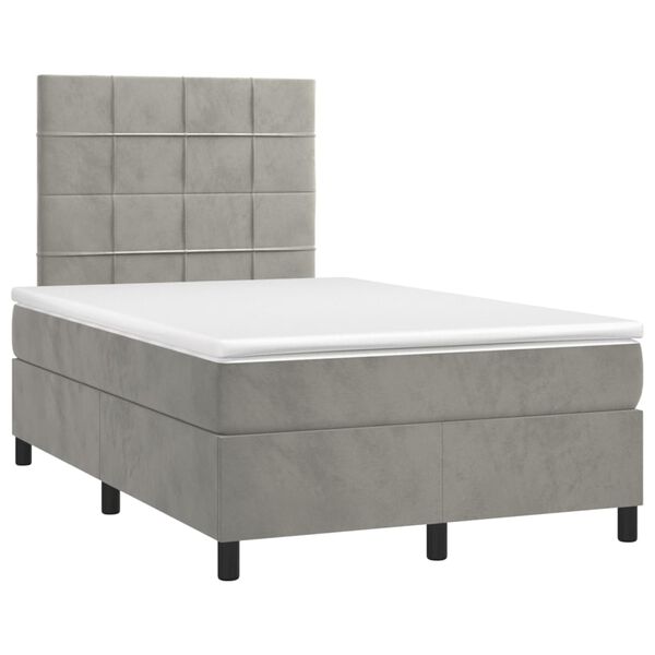 vidaXL &Kappa;&rho;&epsilon;&beta;ά&tau;&iota; Boxspring &mu;&epsilon; &Sigma;&tau;&rho;ώ&mu;&alpha; & LED &Alpha;&nu;.&Gamma;&kappa;&rho;&iota; 120x200 &epsilon;&kappa;. &Beta;&epsilon;&lambda;&omicron;ύ&delta;&iota;&nu;&omicron;