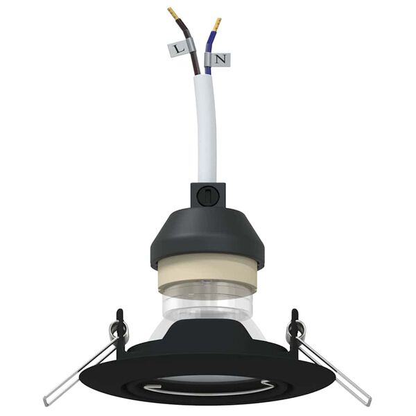 vidaXL Spotlights με προβολείς 6 pcs Μαύρο 9 x 9 εκ. Μέταλλο