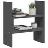 vidaXL Βάση Οθόνης Γκρι (39-72)x17x43 εκ. από Μασίφ Ξύλο Πεύκου