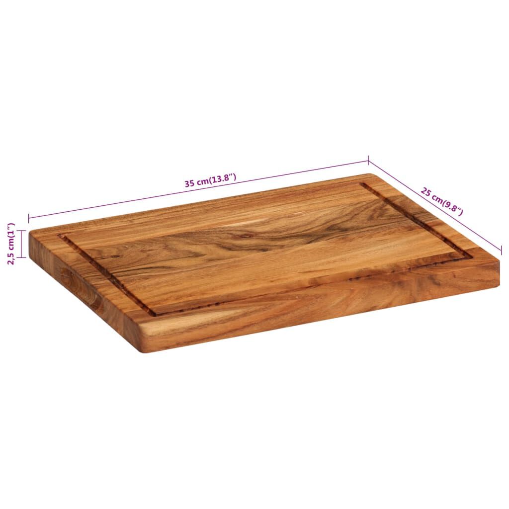 vidaXL Επιφάνεια Κοπής 35x25x2,5 εκ. από Μασίφ Ξύλο Ακακίας