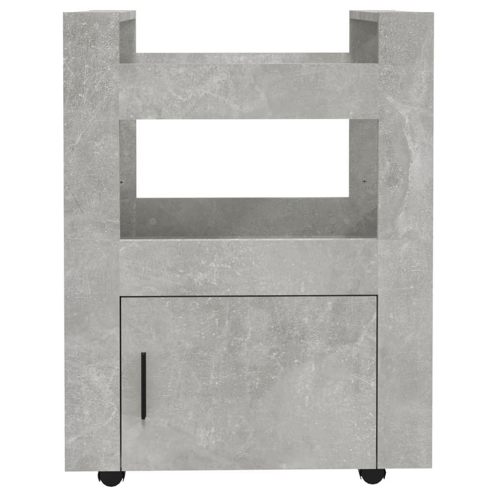vidaXL Τρόλεϊ Κουζίνας Γκρι Σκυρ. 60x45x80 εκ. από Επεξεργασμένο Ξύλο