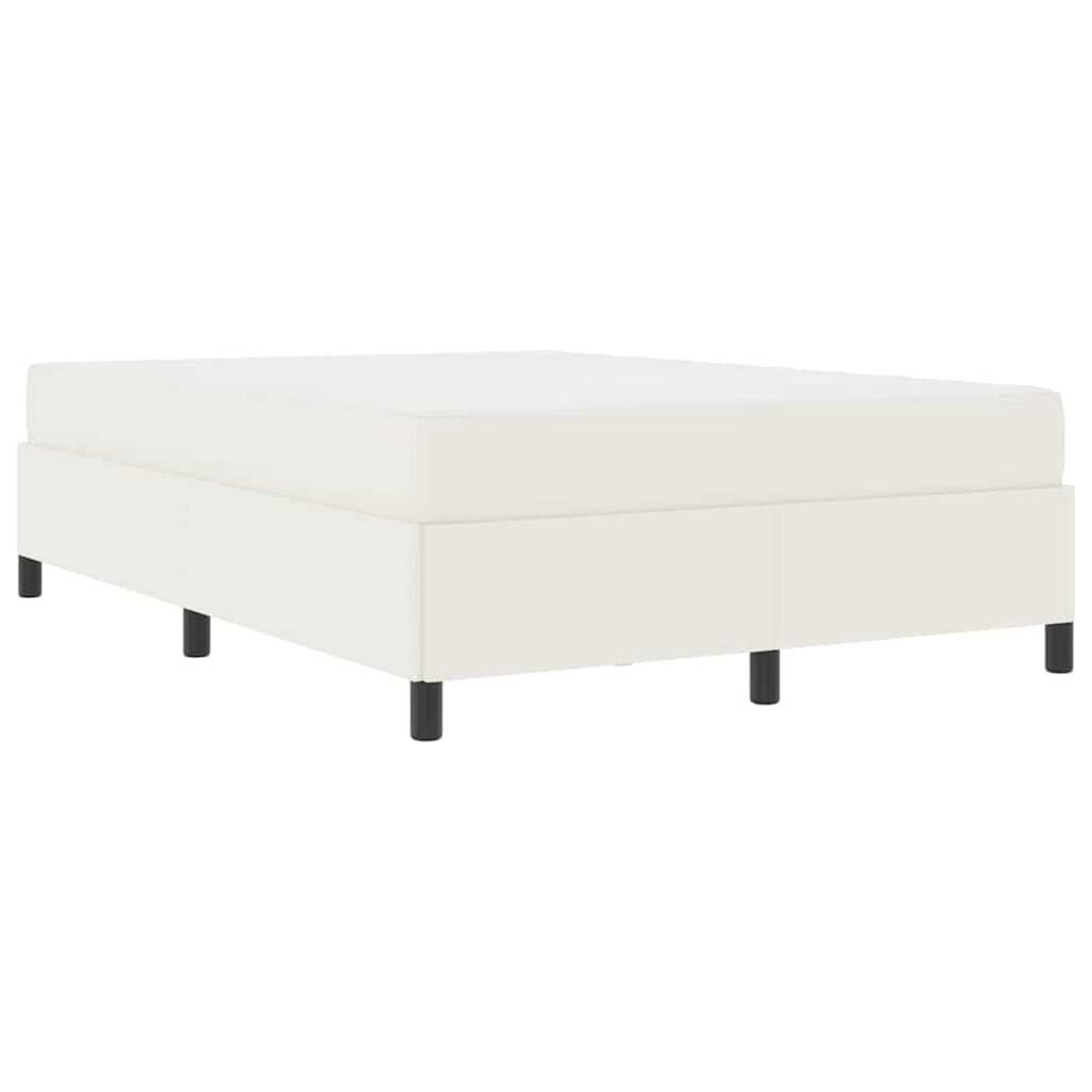 vidaXL Σκελετός Κρεβατιού Άλλο Κρεμ 140 x 200 cm Βελούδο