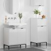 vidaXL Σετ Επίπλων Μπάνιου 2 pcs Γυαλιστερό λευκό 39.5 x 36 x 88 εκ