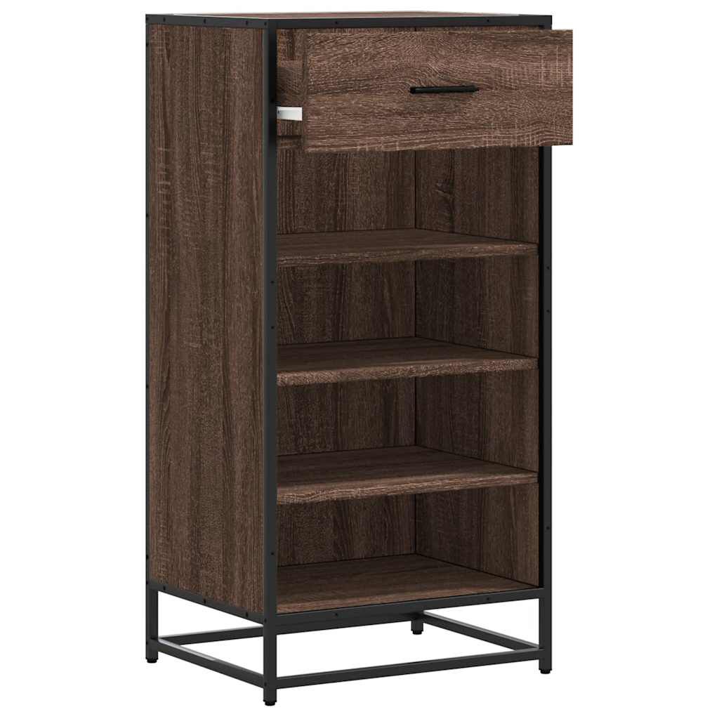 vidaXL Ράφι παπουτσιών καφέ δρυς 48x38x97,5 cm Κατασκευασμένο ξύλο