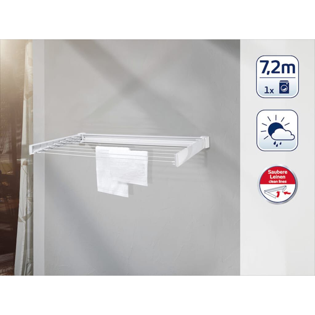Leifheit Απλώστρα Τοίχου Telegant 72 Protect 83305