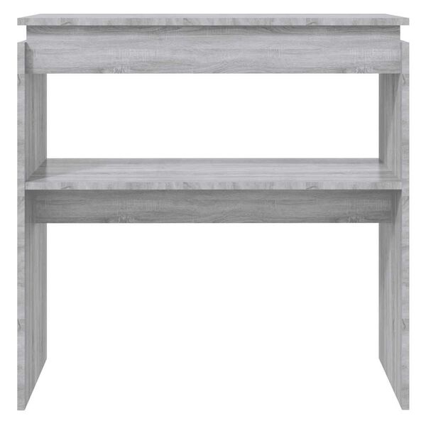 vidaXL Τραπέζι Κονσόλα Γκρι Sonoma 80 x 30 x 80 εκ. Επεξεργασμένο Ξύλο