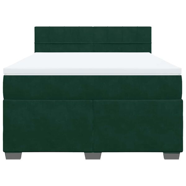 vidaXL &Kappa;&rho;&epsilon;&beta;ά&tau;&iota; Boxspring &mu;&epsilon; &Sigma;&tau;&rho;ώ&mu;&alpha; &Sigma;&kappa;&omicron;ύ&rho;&omicron; &Pi;&rho;ά&sigma;&iota;&nu;&omicron; 140x200&epsilon;&kappa;. &Beta;&epsilon;&lambda;&omicron;ύ&delta;&iota;&nu;&omicron;