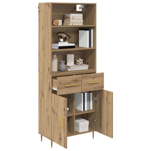 vidaXL Highboard Artisan Oak 69,5 x 34 x 180 &epsilon;&kappa;. &Epsilon;&pi;&epsilon;&xi;&epsilon;&rho;&gamma;&alpha;&sigma;&mu;έ&nu;&omicron; &xi;ύ&lambda;&omicron;