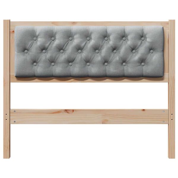 vidaXL Κεφαλάρι Άλλο Καφέ και ανοιχτό γκρι 100 cm Μασίφ ξύλο πεύκου