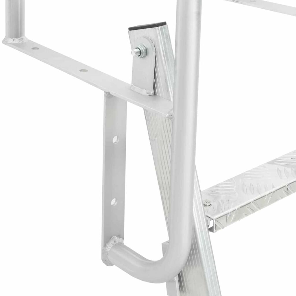 vidaXL Σκάλα ντόκ Άλλο Ασημί 58 x 77 x 144 εκ Αλουμίνιο