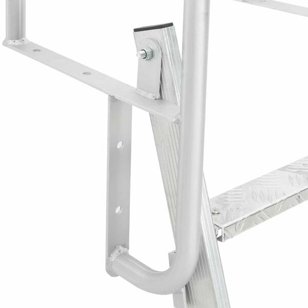 vidaXL Σκάλα ντόκ Άλλο Ασημί 58 x 77 x 144 εκ Αλουμίνιο