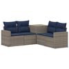 vidaXL &Sigma;&epsilon;&tau; &Kappa;&alpha;&nu;&alpha;&pi;έ 5 &tau;&mu;&chi;. &Gamma;&kappa;&rho;&iota; &kappa;&alpha;&iota; Navy Blue &Pi;&omicron;&lambda;&upsilon;-&rho;&alpha;&kappa;ί &kappa;&alpha;&iota; &Chi;ά&lambda;&upsilon;&beta;&alpha;&sigmaf;