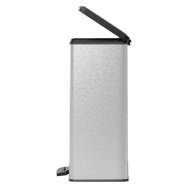 Curver Κάδος Απορριμάτων με Πεντάλ Deco Ασημί 65 Λίτρων