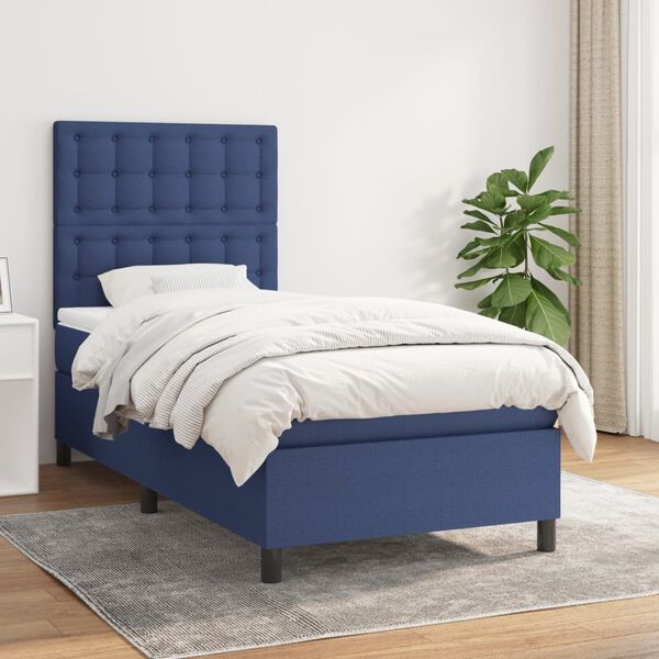 vidaXL &Kappa;&rho;&epsilon;&beta;ά&tau;&iota; Boxspring &mu;&epsilon; &Sigma;&tau;&rho;ώ&mu;&alpha; &Mu;&pi;&lambda;&epsilon; 90x190 &epsilon;&kappa;.&Upsilon;&phi;&alpha;&sigma;&mu;ά&tau;&iota;&nu;&omicron;