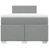 vidaXL Κρεβάτι Boxspring με Στρώμα Ανοιχτό Γκρι 120x200 εκ. Υφασμάτινο