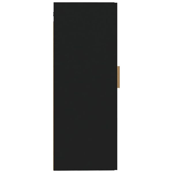 vidaXL Ντουλάπι Τοίχου Μαύρο 35x34x90 εκ. Επεξεργασμένο Ξύλο
