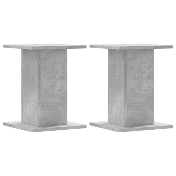 vidaXL Βάσεις Φυτών 2 τεμ. Γκρι Σκυρ. 30x30x40 εκ. Επεξεργασμένο Ξύλο