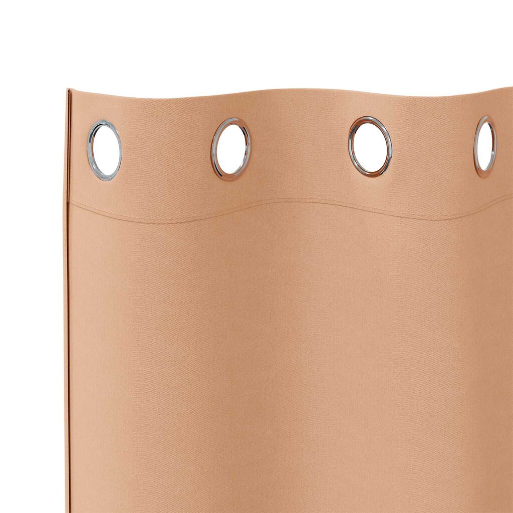 vidaXL Κουρτίνες 2 pcs Ανοιχτό καφέ 140 x 140 cm Πολυεστέρας