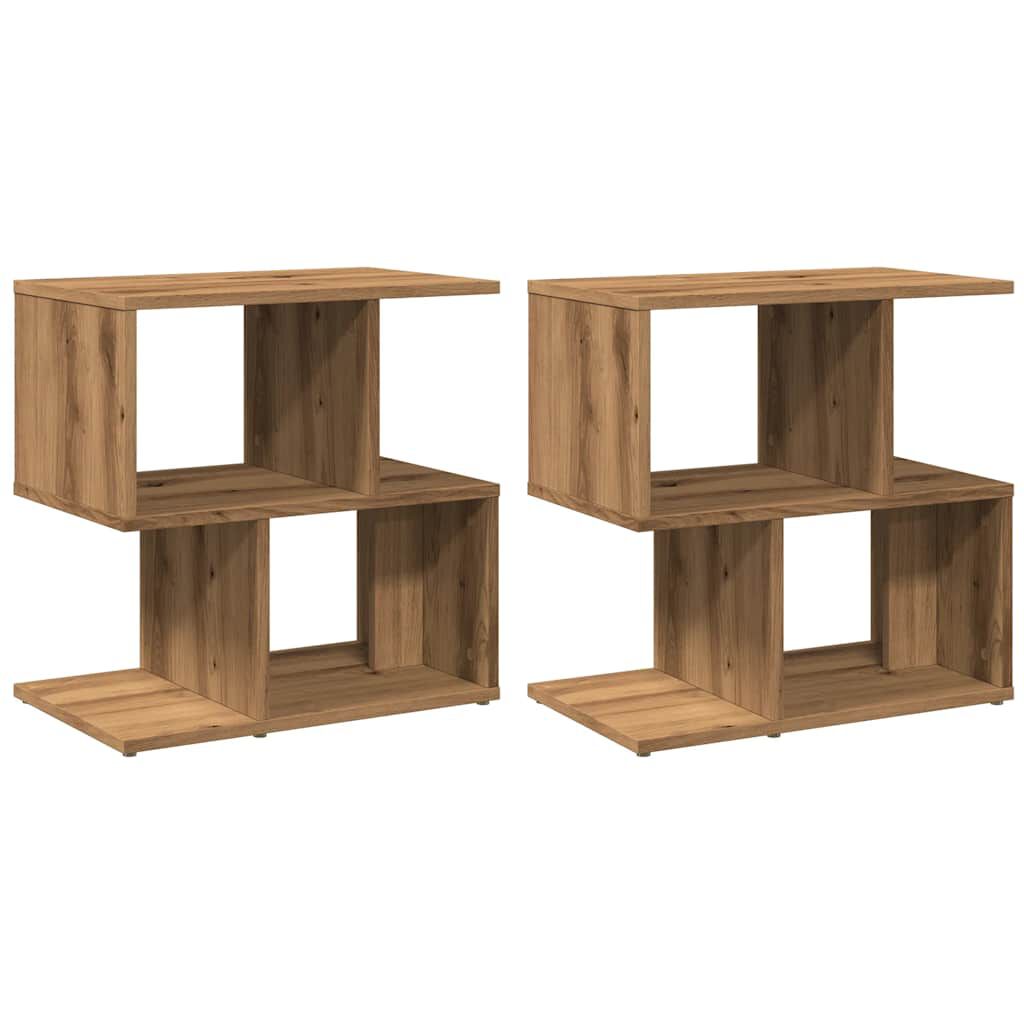 vidaXL Κομοδίνα 2 τεμ Artisan Oak 50x30x51,5 cm Κατασκευασμένο ξύλο