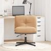 vidaXL Περιστρεφόμενη καρέκλα γραφείου μπεζ σγουρό ύφασμα τύπου μαλλί