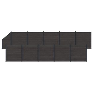 vidaXL &Sigma;&epsilon;&tau; &Phi;&rho;ά&chi;&tau;&eta; 11 pcs 1830 x 186 &epsilon;&kappa;. WPC &kappa;&alpha;&iota; &Alpha;&lambda;&omicron;&upsilon;&mu;ί&nu;&iota;&omicron; &Mu;&alpha;ύ&rho;&omicron;