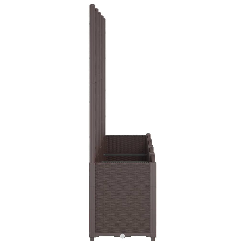 vidaXL Ζαρντινιέρα Κήπου με Καφασωτό Καφέ 160 x 40 x 140 εκ. από PP