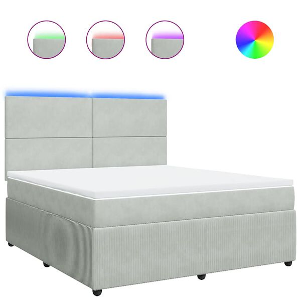 vidaXL &Kappa;&rho;&epsilon;&beta;ά&tau;&iota; Boxspring &mu;&epsilon; &Sigma;&tau;&rho;ώ&mu;&alpha; &Alpha;&nu;&omicron;&iota;&chi;&tau;ό &Gamma;&kappa;&rho;&iota; 180x200 &epsilon;&kappa;. &Beta;&epsilon;&lambda;&omicron;ύ&delta;&iota;&nu;&omicron;