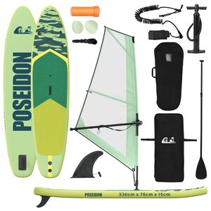 vidaXL &Phi;&omicron;&upsilon;&sigma;&kappa;&omega;&tau;ό SUP Board &mu;&epsilon; &Iota;&sigma;&tau;&iota;&omicron;&phi;&omicron;&rho;ί&alpha; POSEIDON 330 x 76 x 15 &epsilon;&kappa; &gamma;&iota;&alpha;