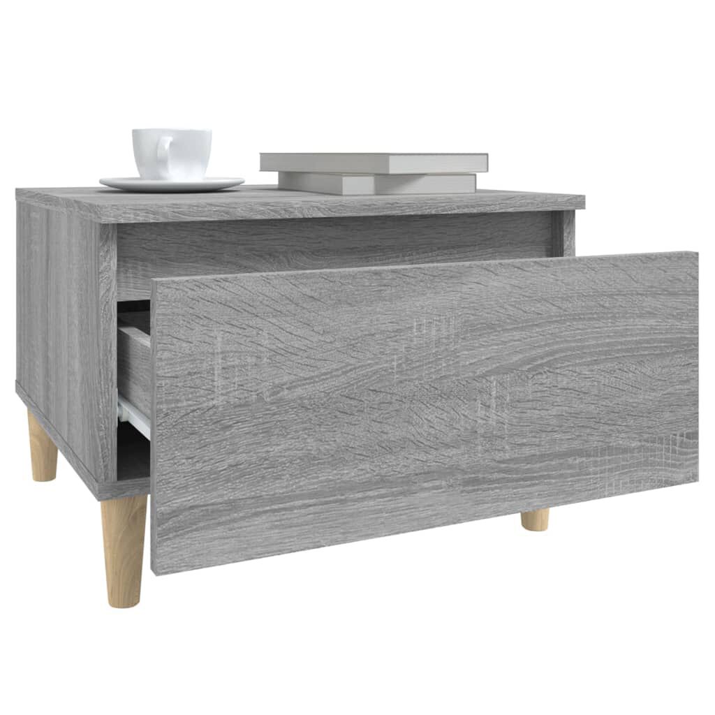 vidaXL Τραπέζι Βοηθητικό Γκρι Sonoma 50x46x35 εκ. Επεξεργασμένο Ξύλο