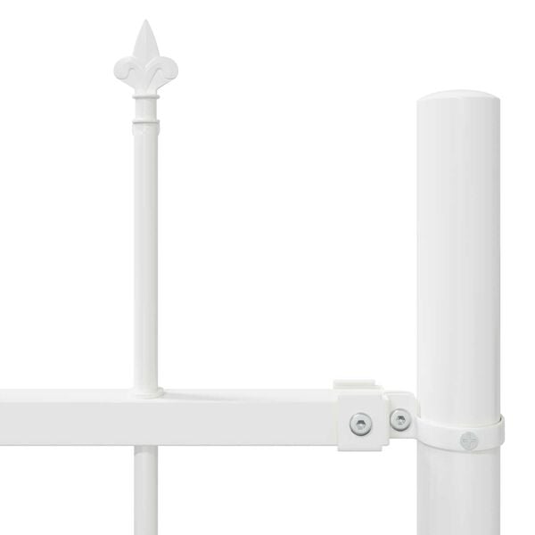 vidaXL Φράχτης κήπου με σημείο σπάθα, λευκός, 10,2 x 1,2 μ, σχοινί.