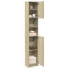 vidaXL Στήλη Μπάνιου Sonoma Δρυς 32 x 25,5 x 190εκ. Επεξεργασμένο Ξύλο