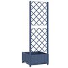 vidaXL Γλάστρα Κήπου με Πλέγμα Μπλε Γκρι 40x40x121,5 εκ. από Πολυπροπυλένιο