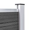 vidaXL Σετ Πάνελ Περίφραξης Μαύρο 353 x 105 εκ. από WPC