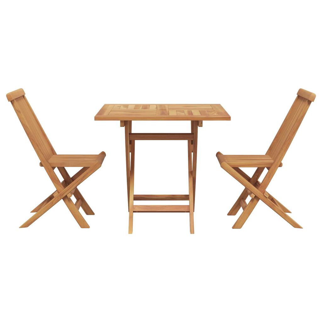vidaXL Σετ Τραπεζαρίας Κήπου 2 pcs Καφέ Μασίφ ξύλο teak