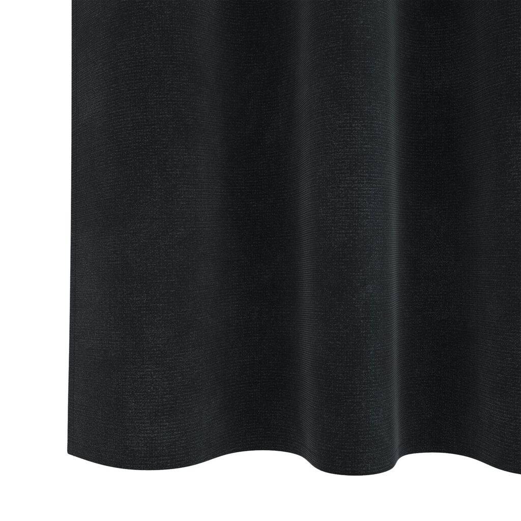 vidaXL Κουρτίνες με κουρτίνες 2 pcs Μαύρο 140 x 225 cm Βελούδο