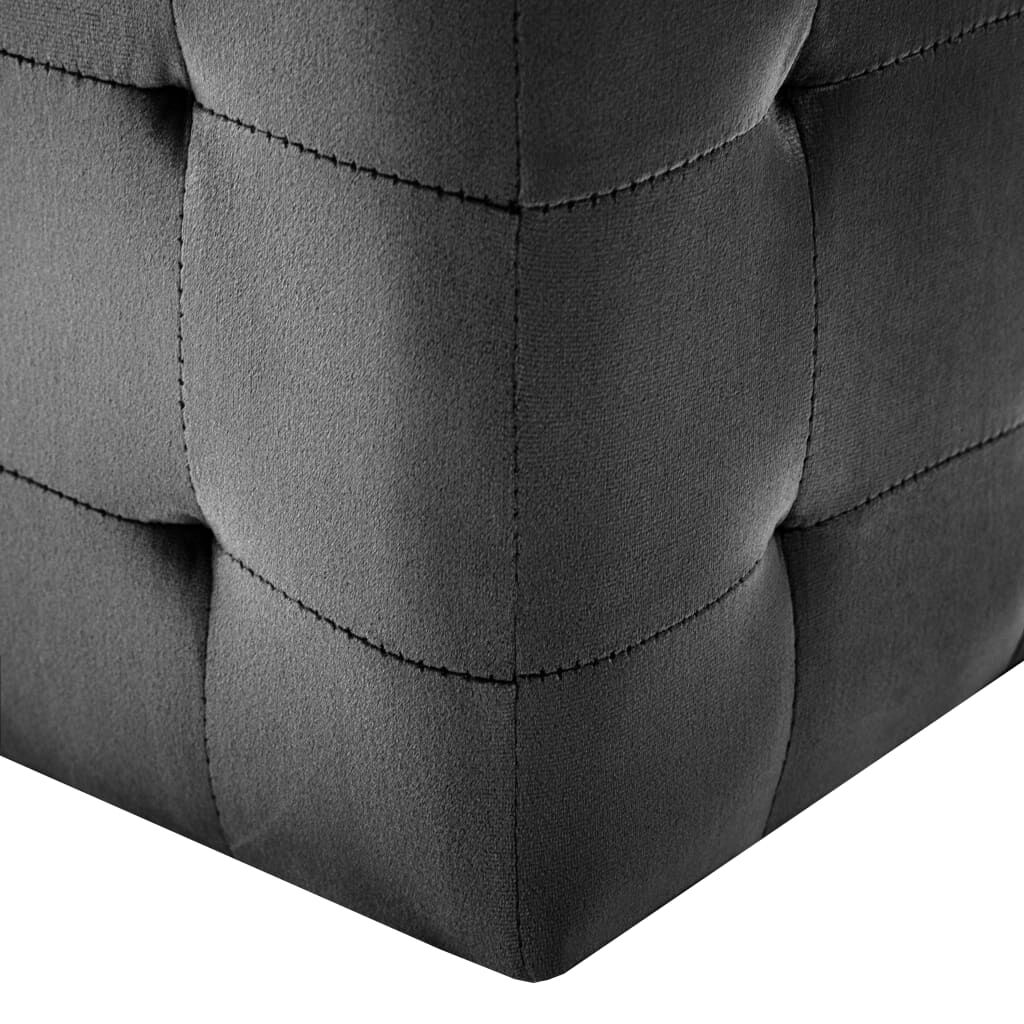 vidaXL Κομοδίνα/Σκαμπό 2 τεμ. Μαύρα 30x30x30 εκ. από Βελούδινο Ύφασμα