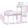 vidaXL Κρεβάτι Υπερυψωμένο με Οροφή 90x190 εκ. από Μασίφ Ξύλο Πεύκου