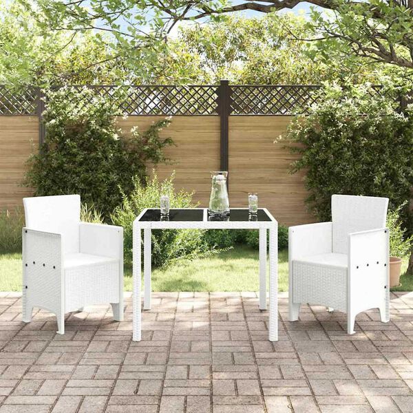vidaXL Καρέκλα Κήπου 2 pcs Λευκό 53 x 49 x 85 εκ. PP