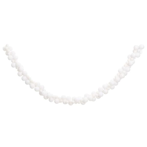 vidaXL Γιρλάντα Χριστουγεννιάτικη με Μπάλες Λευκή 175 εκ. Πολυστυρένιο