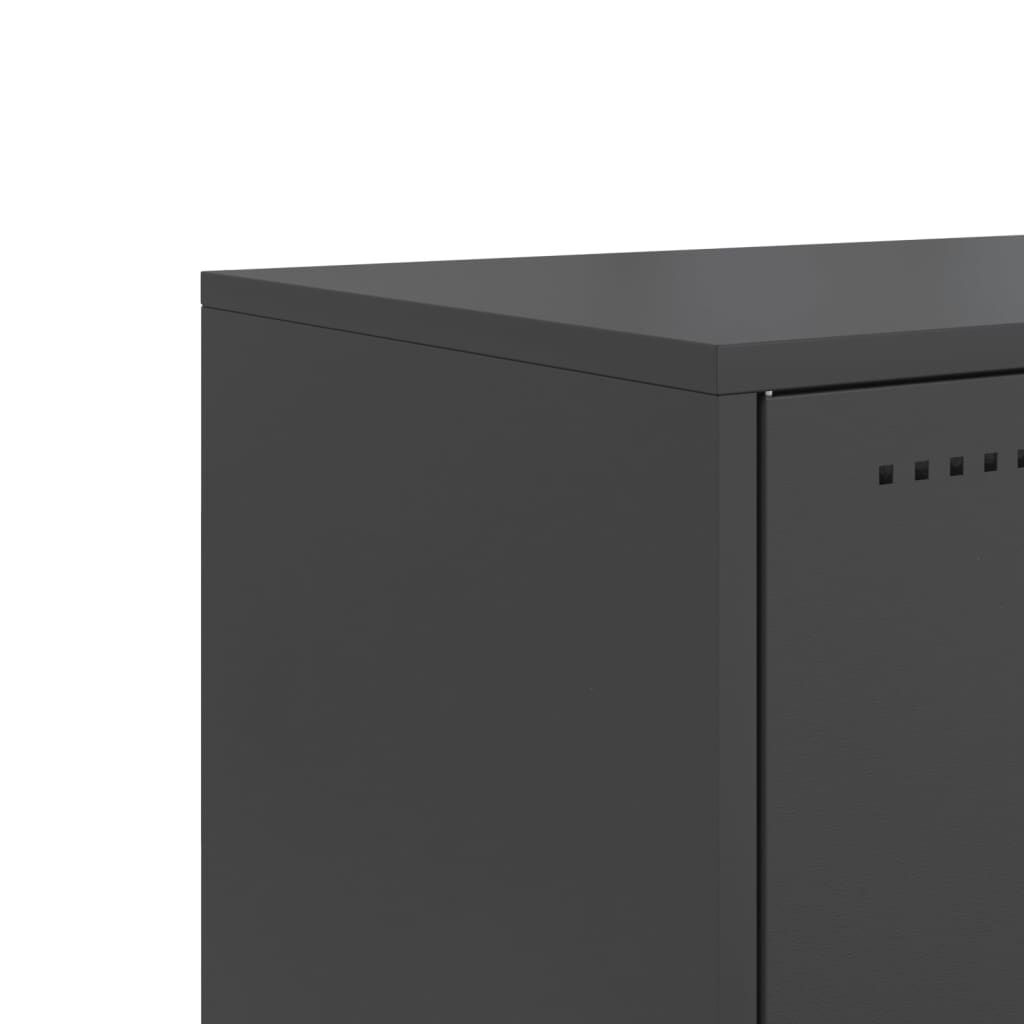 vidaXL Έπιπλο Τηλεόρασης Μαύρο 100,5x39x60,5 εκ. Ατσάλινο