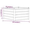 vidaXL Ζαρντινιέρα Σκουριασμένο 129x129x45 εκ. Ατσάλι Σκληρυθέν Αέρα