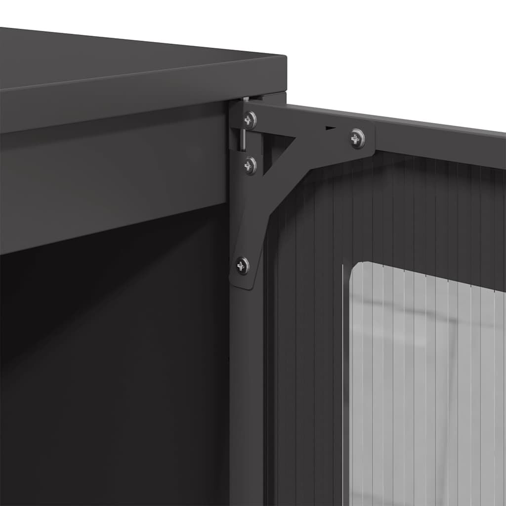 vidaXL Ντουλάπι Μαύρο 100,5x39x107 εκ. από Χάλυβα Ψυχρής Έλασης