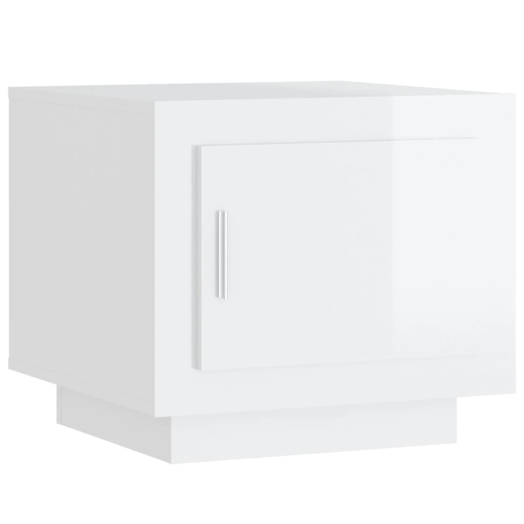 vidaXL Τραπεζάκι Σαλονιού Γυαλιστερό Λευκό 51x50x45 εκ. Επεξεργ. Ξύλο