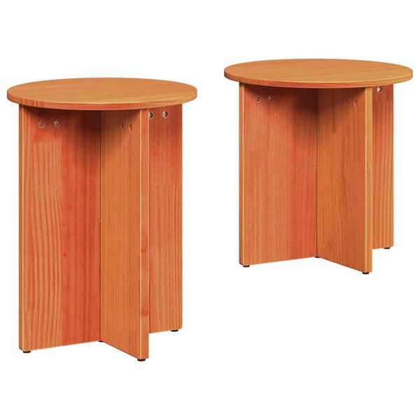vidaXL Τραπεζάκι σαλονιού 2 pcs Καφέ κεριού 41.5 x 41.5 x 41 εκ