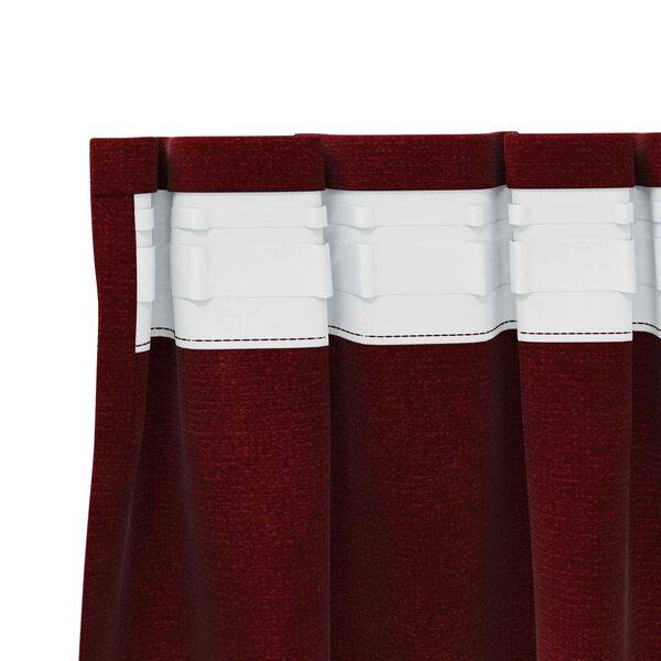 vidaXL Κουρτίνες με κουρτίνες 2 pcs Μπορντό 140 x 260 cm Βελούδο