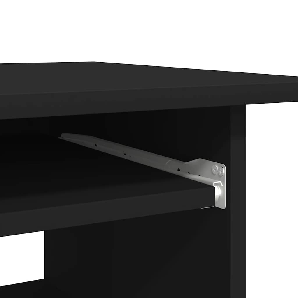 vidaXL Γραφείο Μαύρο 80 x 45 x 74 εκ. από Επεξ. Ξύλο