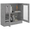 vidaXL Βιτρίνα Γκρι του Σκυροδέματος 82,5 x 30,5 x 80 εκ. Επεξ. Ξύλο