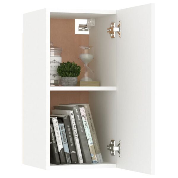 vidaXL Έπιπλα Τηλεόρασης 2 τεμ. Λευκά 30,5x30x60 εκ. από Επεξ. Ξύλο
