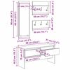 vidaXL Σετ επίπλων χωλ με συρτάρι Παλαιό ξύλο 90 x 31 x 46.5 εκ.