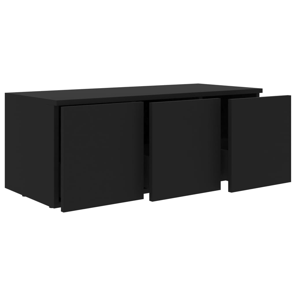 vidaXL Έπιπλο Τηλεόρασης Μαύρο 80 x 34 x 30 εκ. από Επεξ. Ξύλο